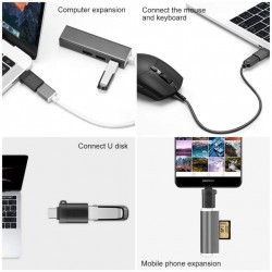 Portable USB Type-C to Micro USB Converter Lightning to Micro C Adapter for iPhone Xiaomi Samsung OPPO Vivo