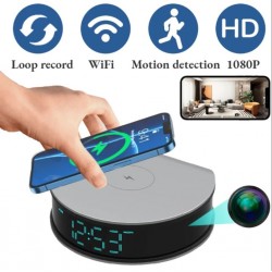 1080P Full HD Mini Camera WiFi Wireless Charging Camera Night Vision Smart Home Monitoring Motion Detection Remote View Multifunctional Charging Camera APP Remote Monitoring